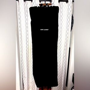 SAINT LAURENT XL Black zip canvas garment bag